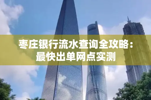 枣庄银行流水查询全攻略：最快出单网点实测