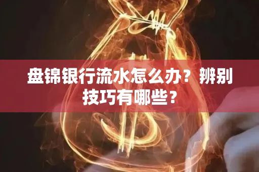 盘锦银行流水怎么办？辨别技巧有哪些？